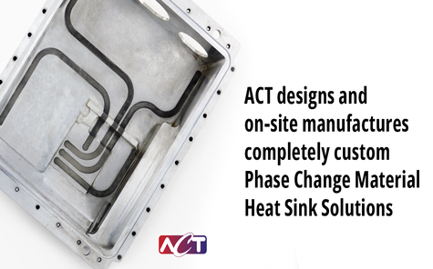 How are heat sinks made of phase change materials used for thermal management?