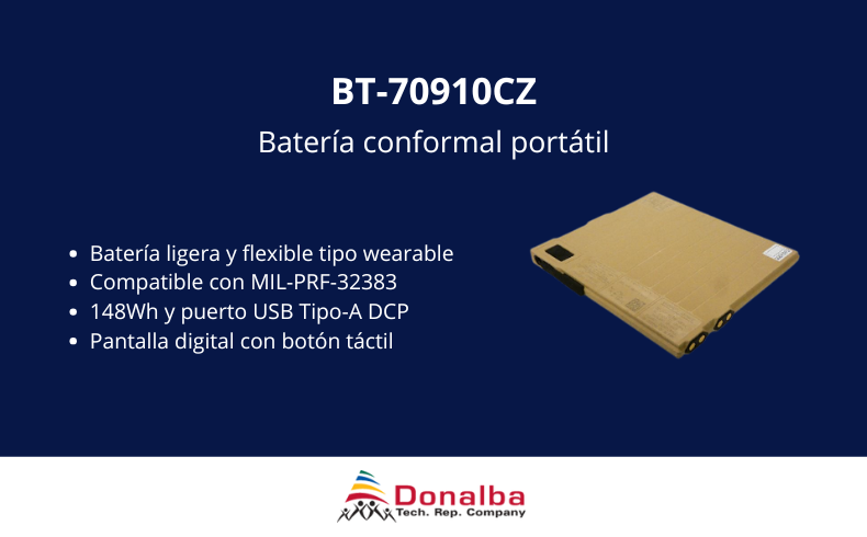 Batería conformal portátil (CWB) 148 WH de Bren-Tronics