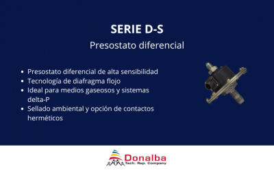 Presostato diferencial serie D-S de Precision Sensors