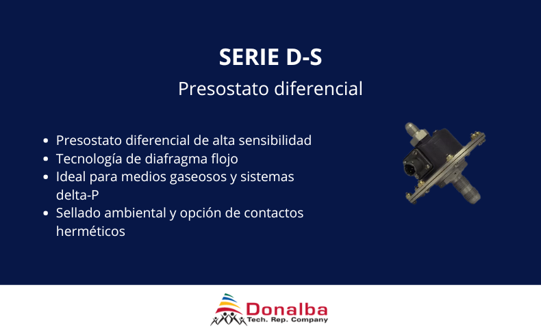 Presostato diferencial serie D-S de Precision Sensors