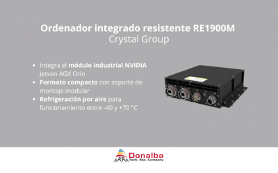 Ordenador integrado resistente y sellado RE1900M de Crystal Group